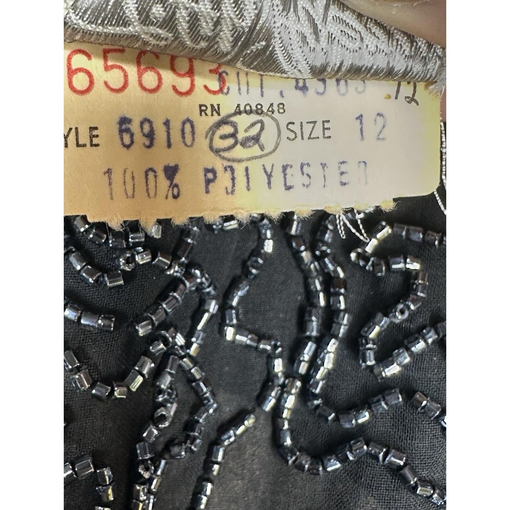 Vintage 1960s Jack Bryan Saks Fifth Ave Sparkle Embroidered Maxi Dress | Sz: 12 - Picture 13 of 13